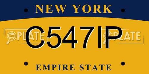 C547IP New York License Plate