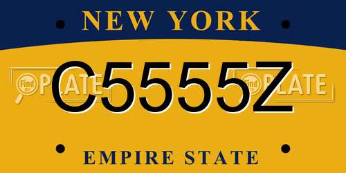 C5555Z New York License Plate