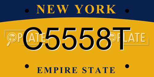 C5558T New York License Plate