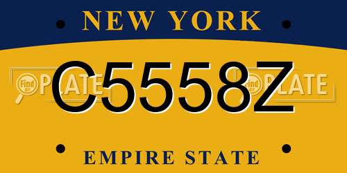C5558Z New York License Plate