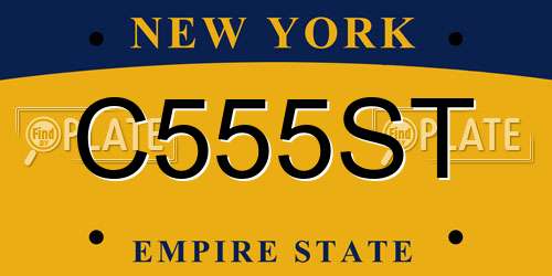 C555ST New York License Plate