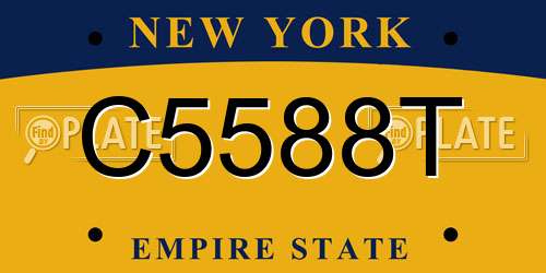 C5588T New York License Plate