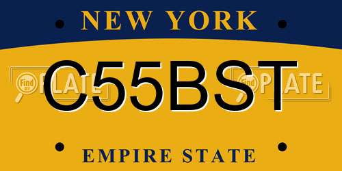 C55BST New York License Plate