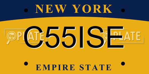 C55ISE New York License Plate
