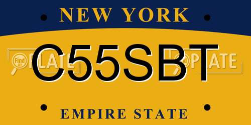 C55SBT New York License Plate