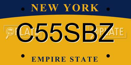 C55SBZ New York License Plate