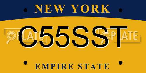 C55SST New York License Plate