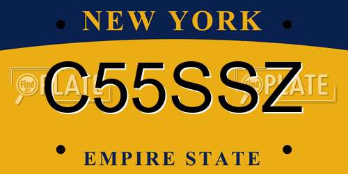 C55SSZ New York License Plate