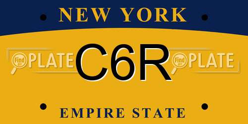 C6R New York License Plate