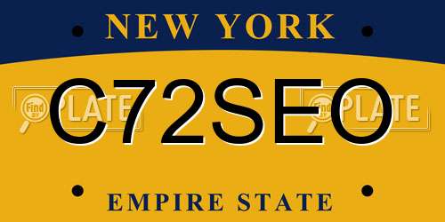 C72SEO New York License Plate