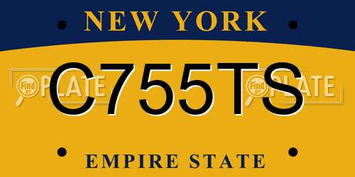 C755TS New York License Plate