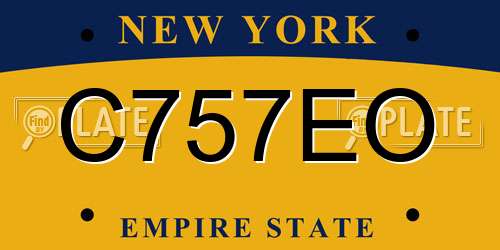 C757EO New York License Plate