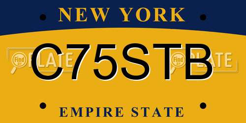 C75STB New York License Plate