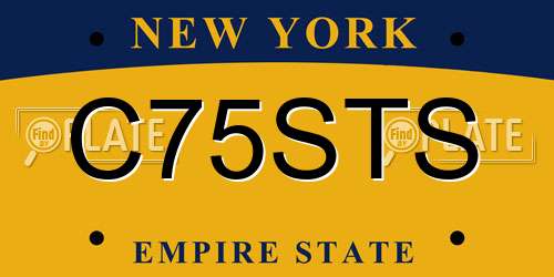 C75STS New York License Plate