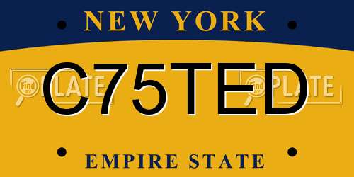 C75TED New York License Plate