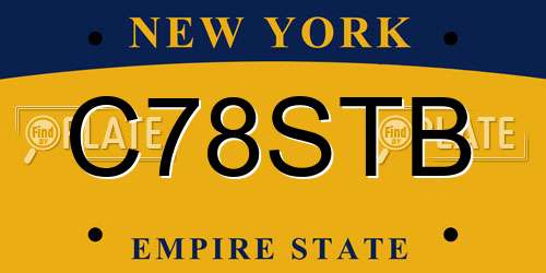 C78STB New York License Plate