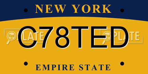 C78TED New York License Plate