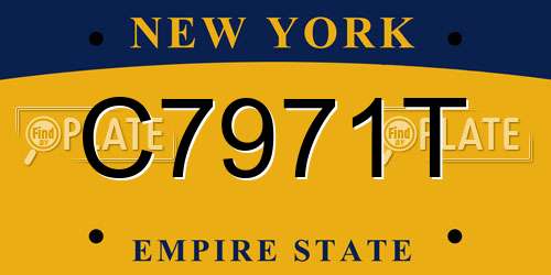 C7971T New York License Plate