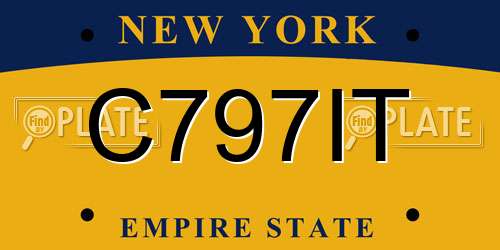 C797IT New York License Plate