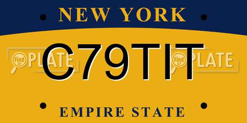 C79TIT New York License Plate