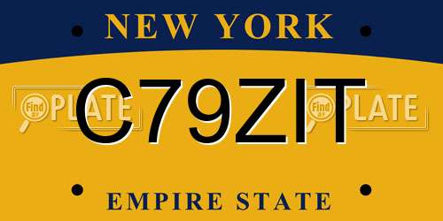 C79ZIT New York License Plate
