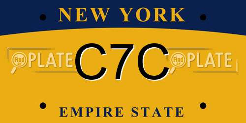 C7C New York License Plate