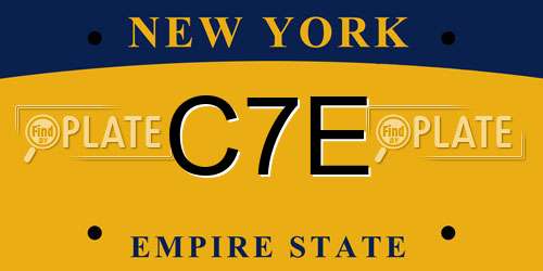 C7E New York License Plate