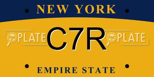 C7R New York License Plate