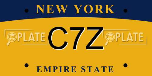 C7Z New York License Plate