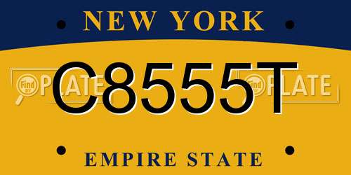 C8555T New York License Plate