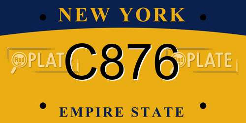 C876 New York License Plate