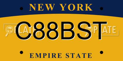 C88BST New York License Plate