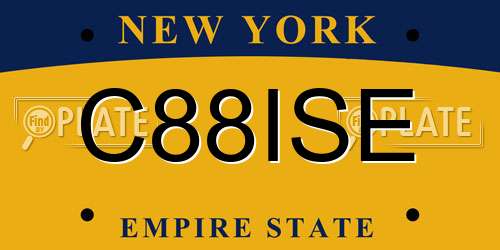 C88ISE New York License Plate