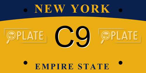 C9 New York License Plate