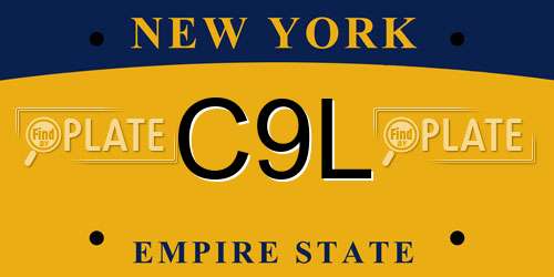 C9L New York License Plate