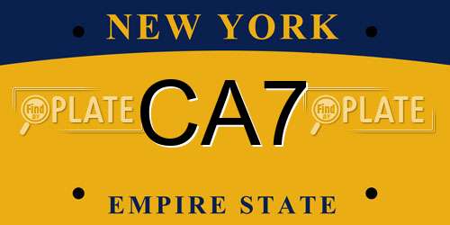 CA7 New York License Plate