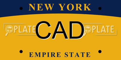 CAD New York License Plate