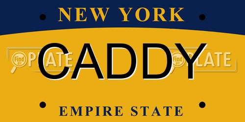 CADDY New York License Plate