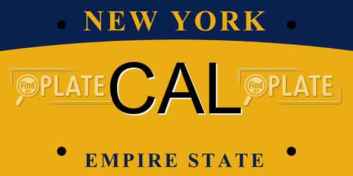 CAL New York License Plate