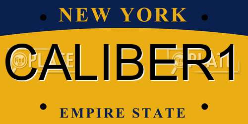 CALIBER1 New York License Plate