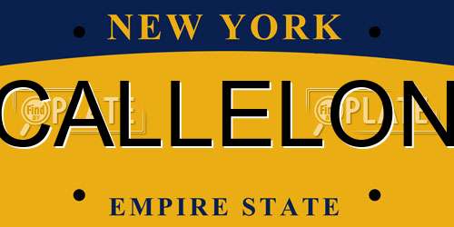 CALLELON New York License Plate
