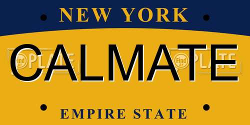 CALMATE New York License Plate