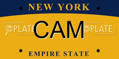 CAM New York License Plate