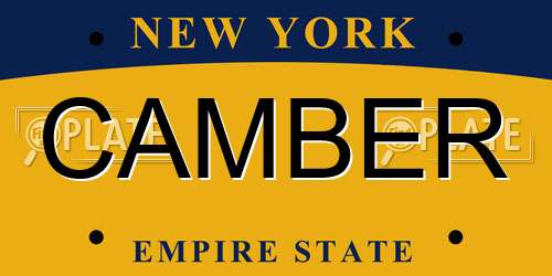 CAMBER New York License Plate