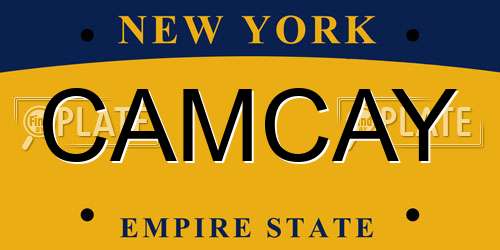 CAMCAY New York License Plate