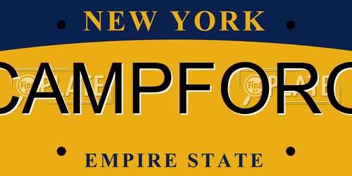 CAMPFORG New York License Plate