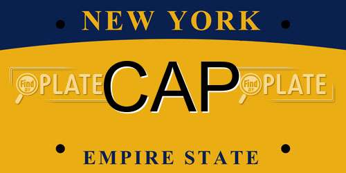 CAP New York License Plate