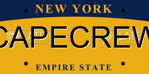 CAPECREW New York License Plate
