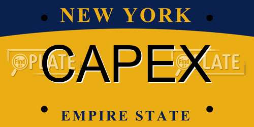 CAPEX New York License Plate