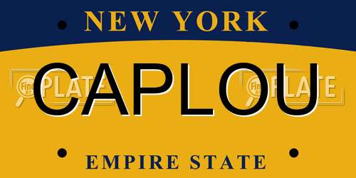 CAPLOU New York License Plate